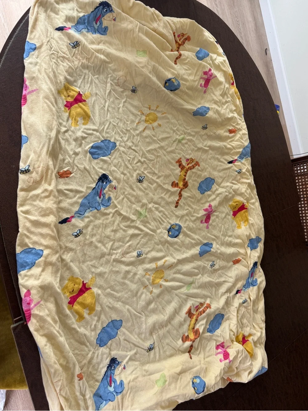 Vintage 2008 Y2K winnie the pooh fitted sheet crib newborn baby nursery cotton